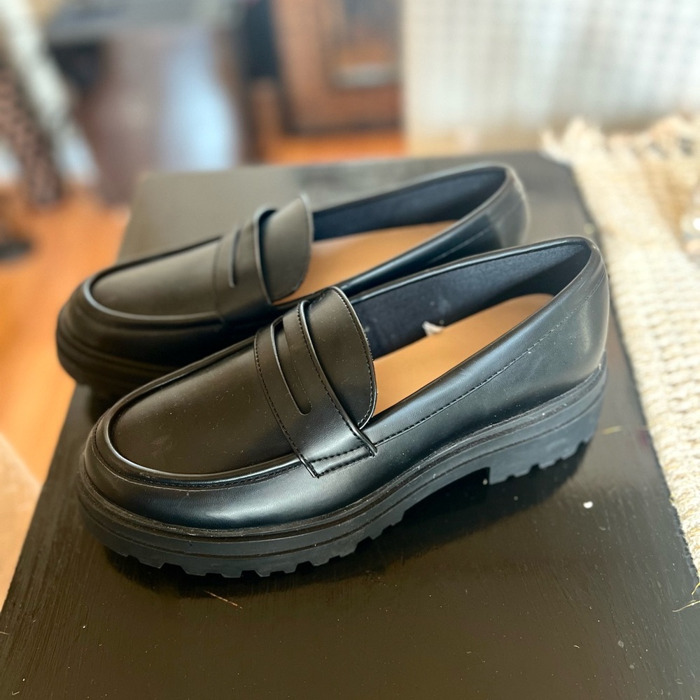 Black Chunky Loafers